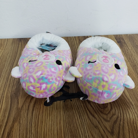Squishmallows Multi Color Michaela the Leopard Plush Slipper, Junior Dual Sizes - Picture 5 of 10